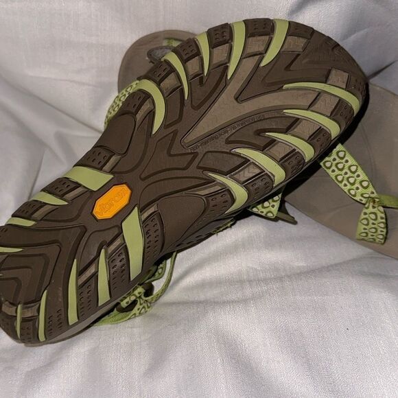 Merrell Waterpro Simarrone Line Sandals lime green/grey /lt pink adj straps sz 9 - Picture 3 of 9